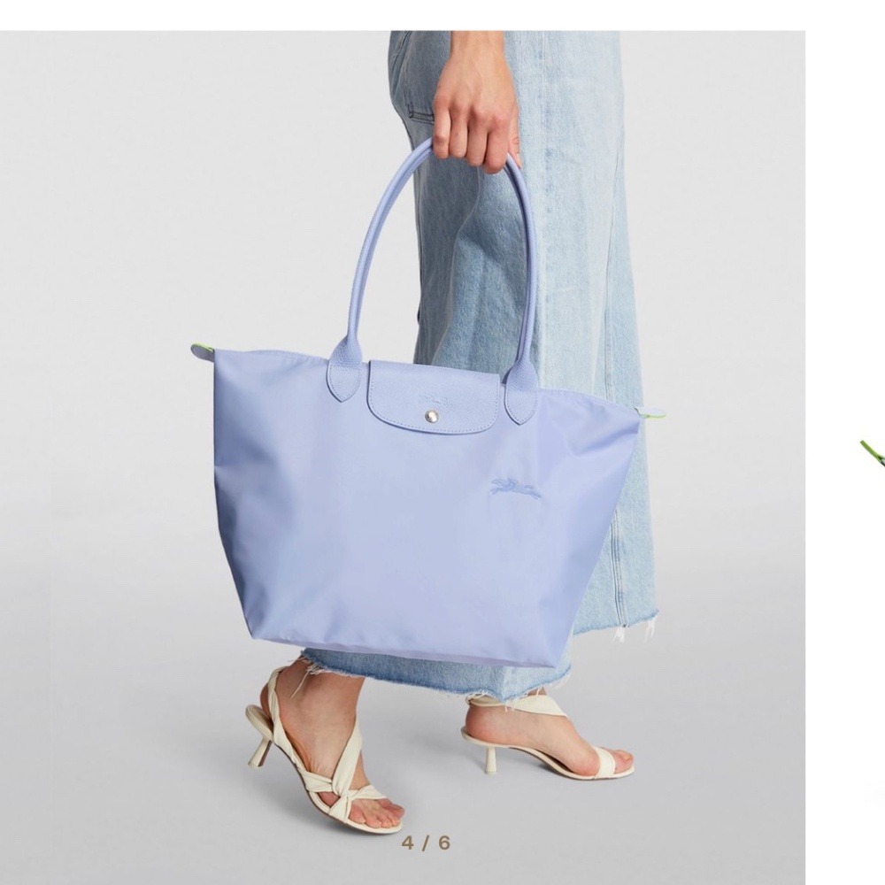 SOLD Longchamp Large Le Pliage Nylon Tote, Sky Blue